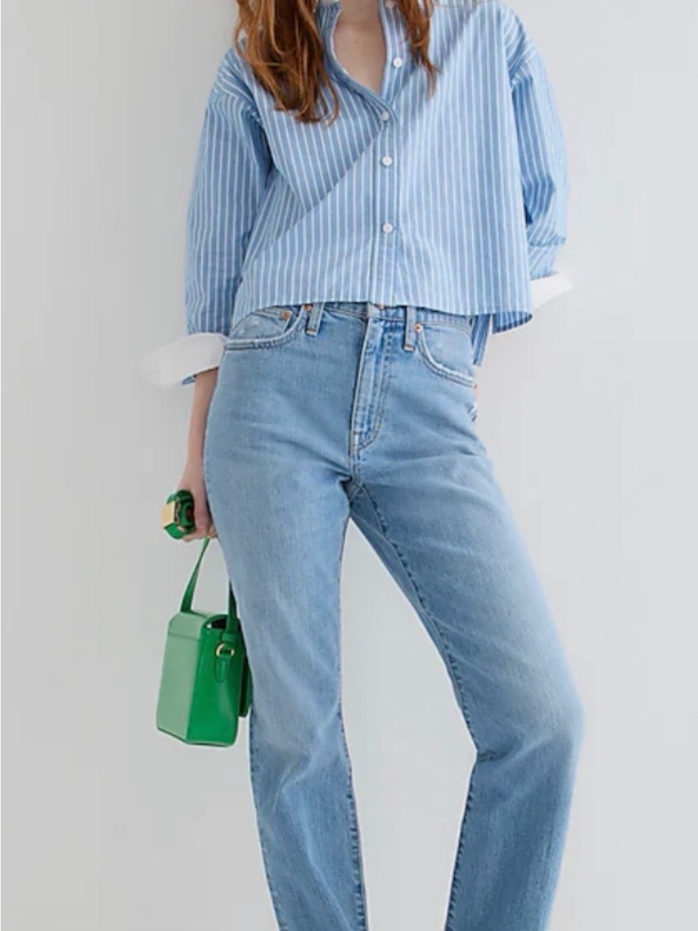 J. Crew Light Blue High-Rise Straight Slim Boyfriend Jeans size 26